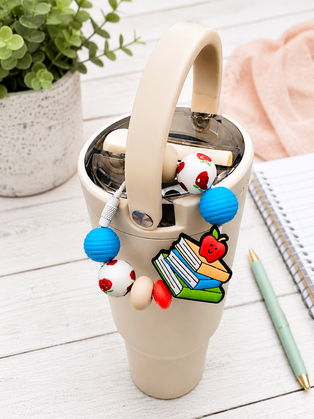 Bookworm Tumbler Charm