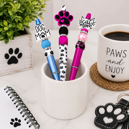 Fur Life Beaded Pen Set of 3