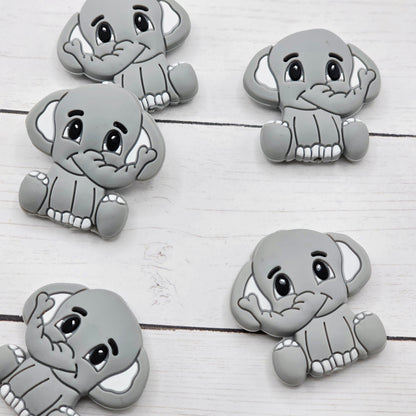 Gray Elephant Focal Bead