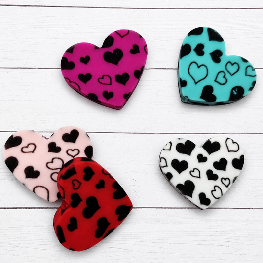 Bubble Heart Focal Beads
