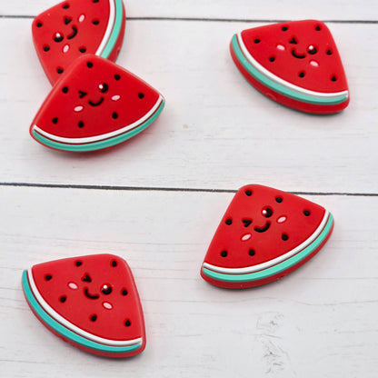 Red Triangle Watermelon Beads