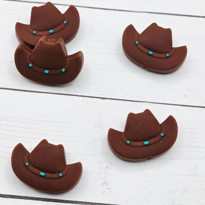 Brown Cowboy Hat Focal Bead