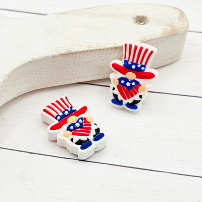 USA Gnome Focal Beads