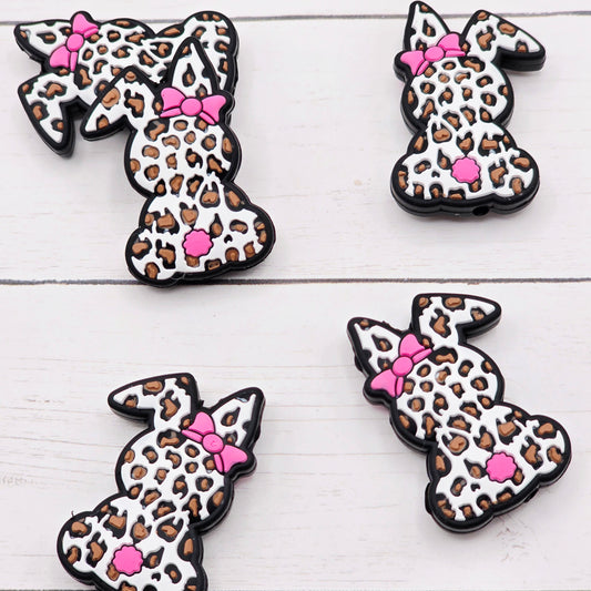 Leopard Bunny Focal Beads