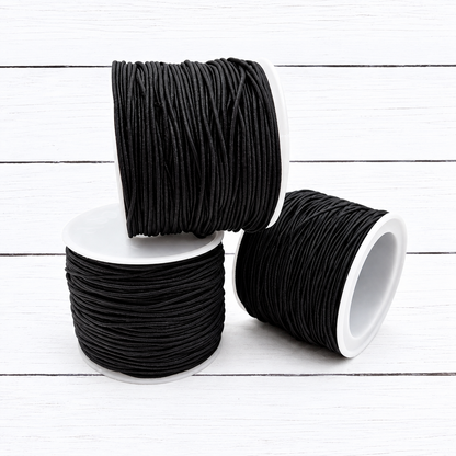 20 Yards Black Elastic Stretch Cord 1mm