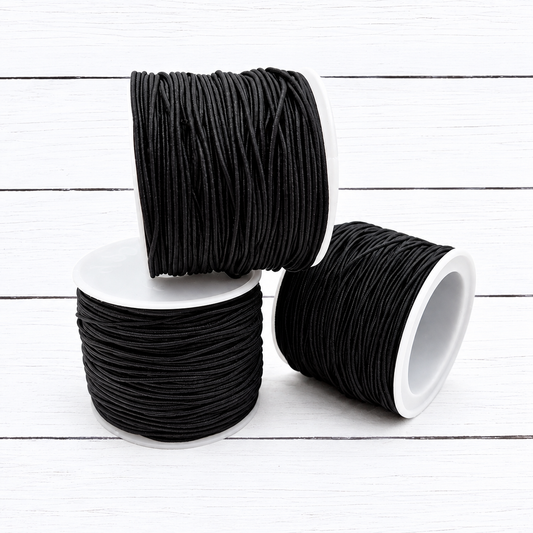 20 Yards Black Elastic Stretch Cord 1mm
