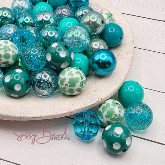 Totally Teal Bead Mix