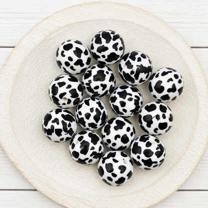 20mm Cow Print Beads