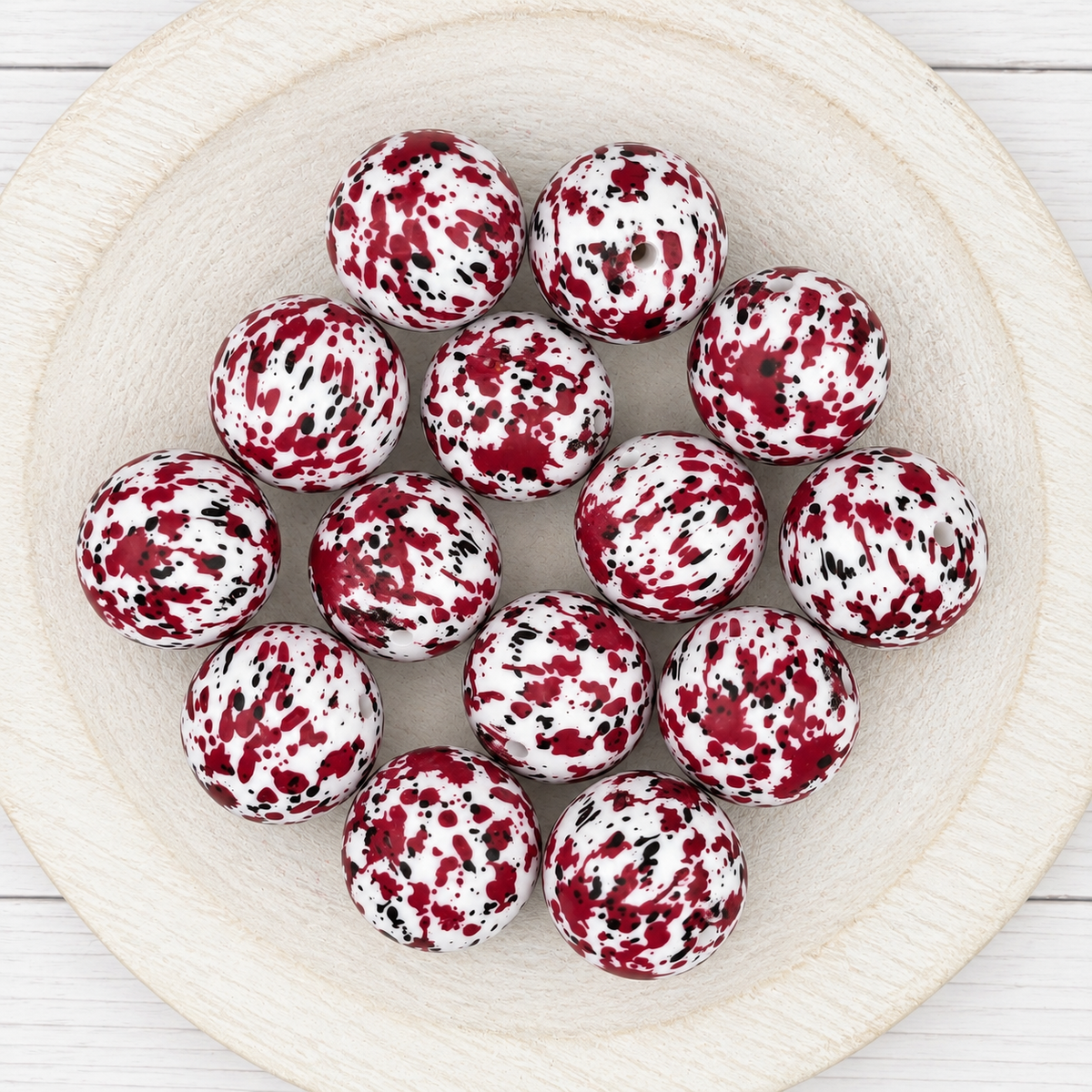 20mm Cow Print Beads