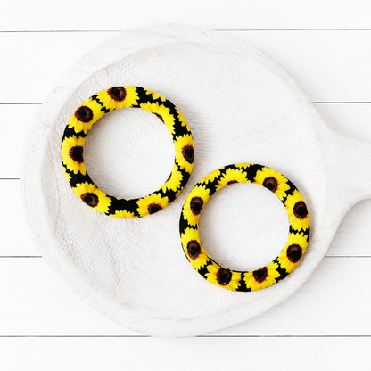 65mm Sunflower Print Silicone Ring