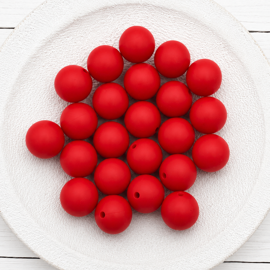 15mm Apple Red Beads