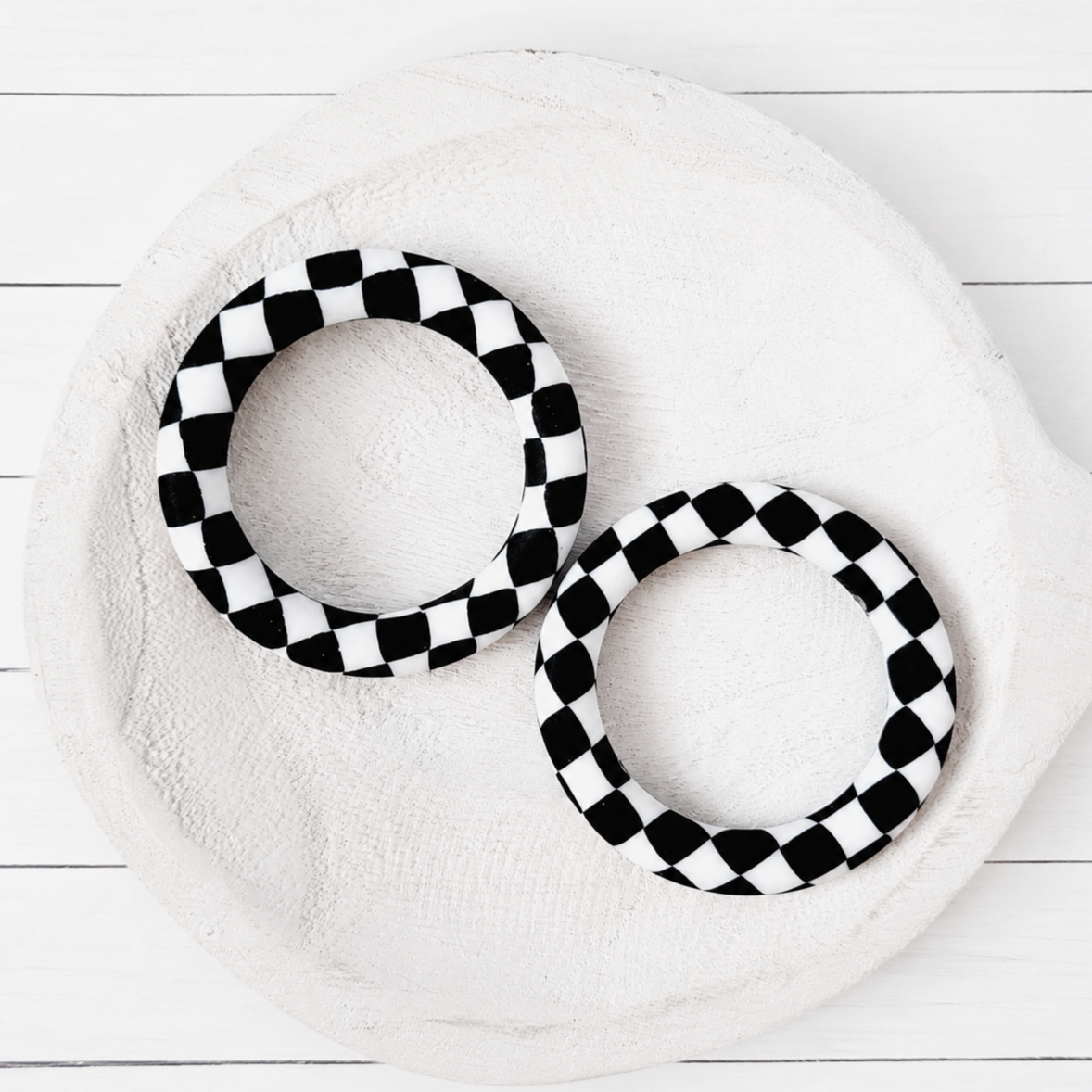 65mm Checkered Print Silicone Ring