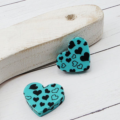 Bubble Heart Focal Beads