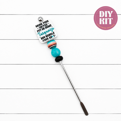Turquoise & Coffee Vibes Stir Stick Kit