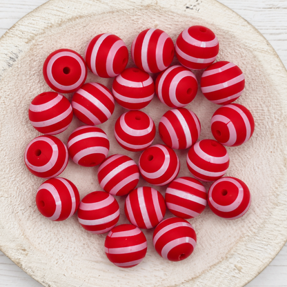 15mm Christmas Print Beads