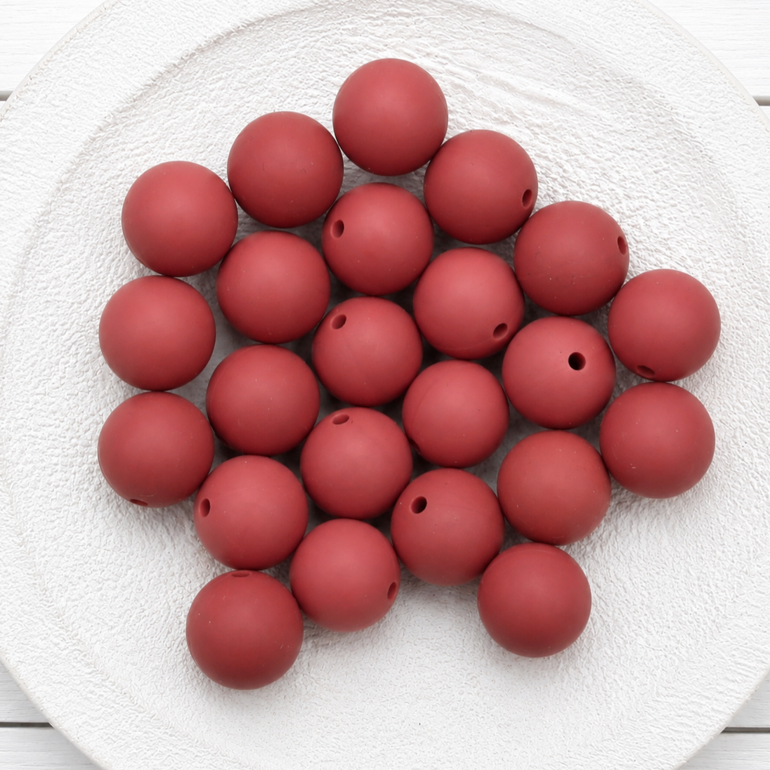 15mm Light Maroon Beads