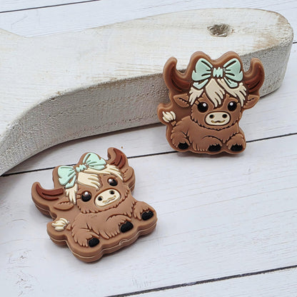 Highland Cow Baby Focal Beads