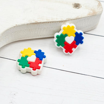 Autism Puzzle Piece Focal Bead