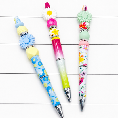 Mandarin Burst Beaded Pen Set of 3