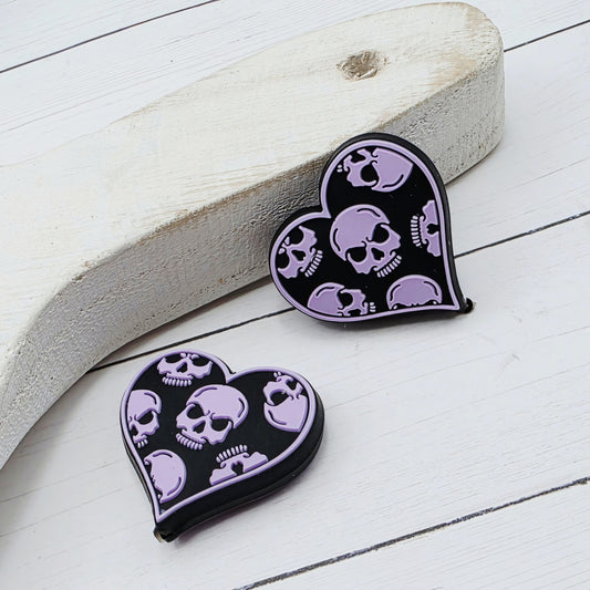 Skull Heart Focal Beads