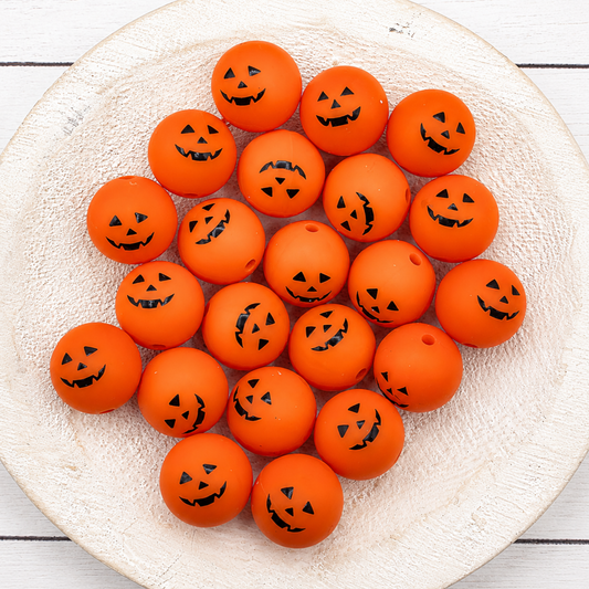 15mm Pumpkin Beads