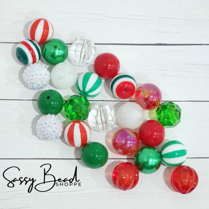 Peppermint Christmas Bead Mix