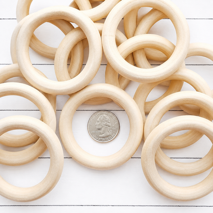 Macrame Wooden Rings 64mm