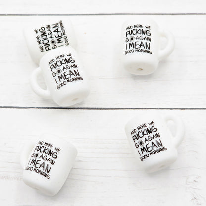 Here We Go Again Coffee Mug Focal Beads