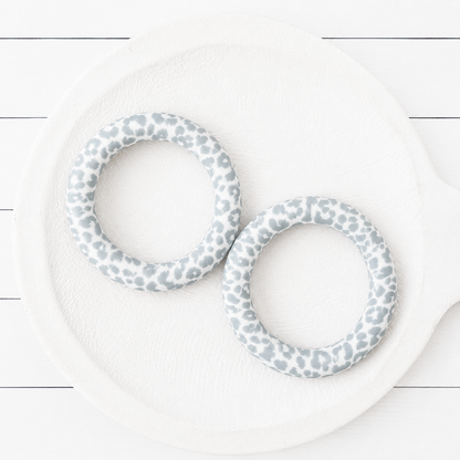 65mm Gray Leopard Print Silicone Ring