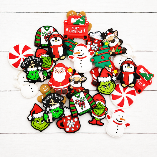 Christmas Silicone Focal Bead Mix