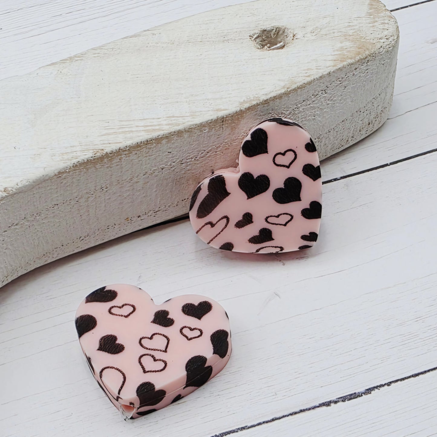 Bubble Heart Focal Beads