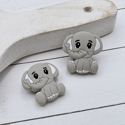 Gray Elephant Focal Bead