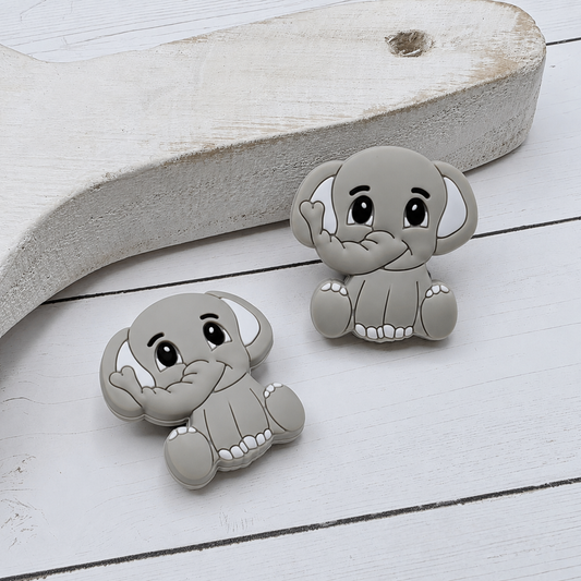 Gray Elephant Focal Bead