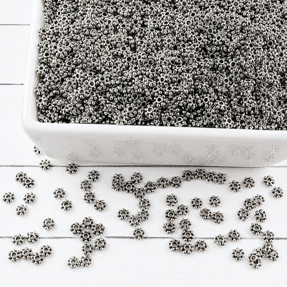 4mm Daisy Spacer Beads