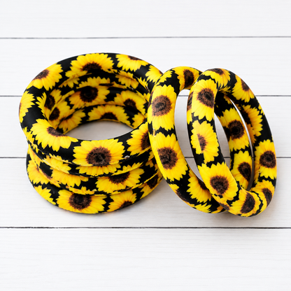 65mm Sunflower Print Silicone Ring