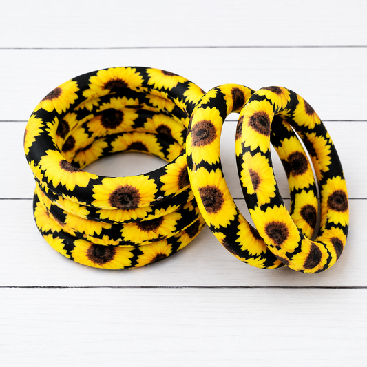 65mm Sunflower Print Silicone Ring