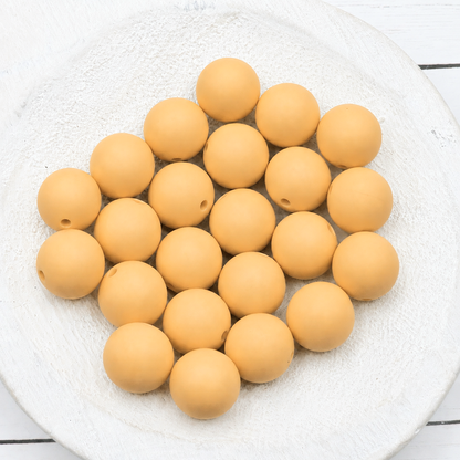 15mm Light Yellow Beads