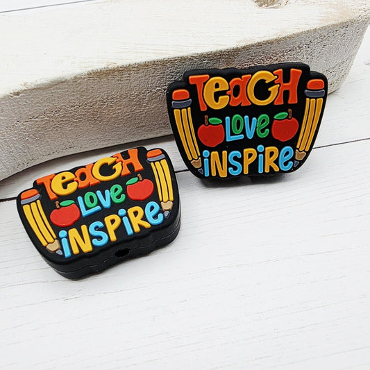 Teach Love Inspire Focal Beads