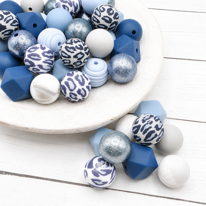 Wild About Blue Silicone Bead Mix