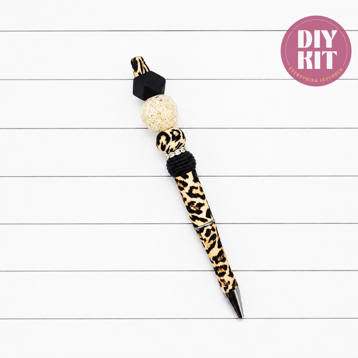 Be Fierce Leopard Beadable Pen Kit