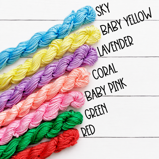 Pastel Color Options Nylon Cord