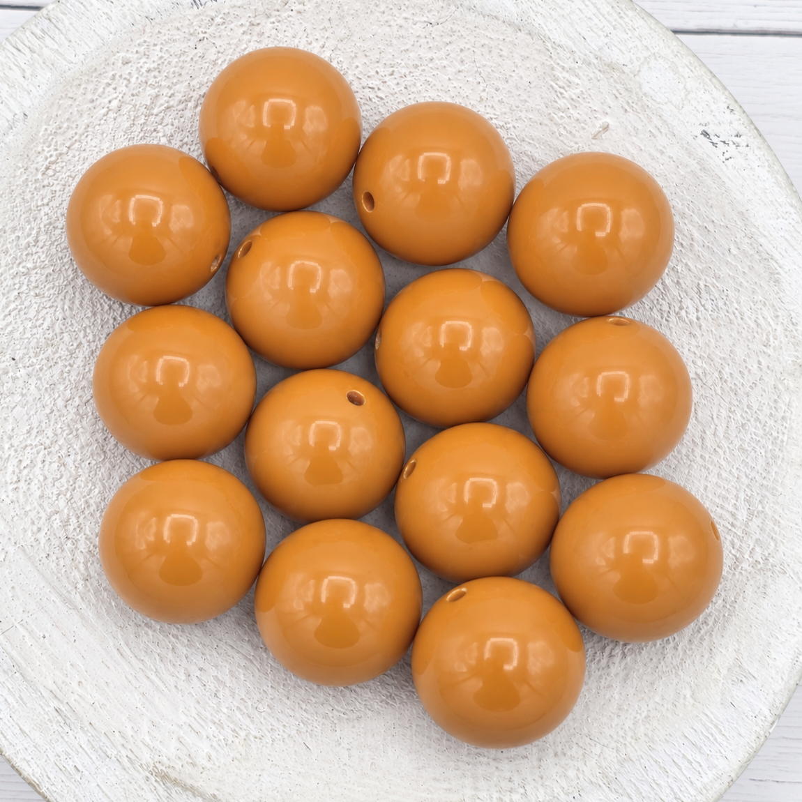 20MM Dark Mustard Beads