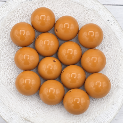 20MM Dark Mustard Beads