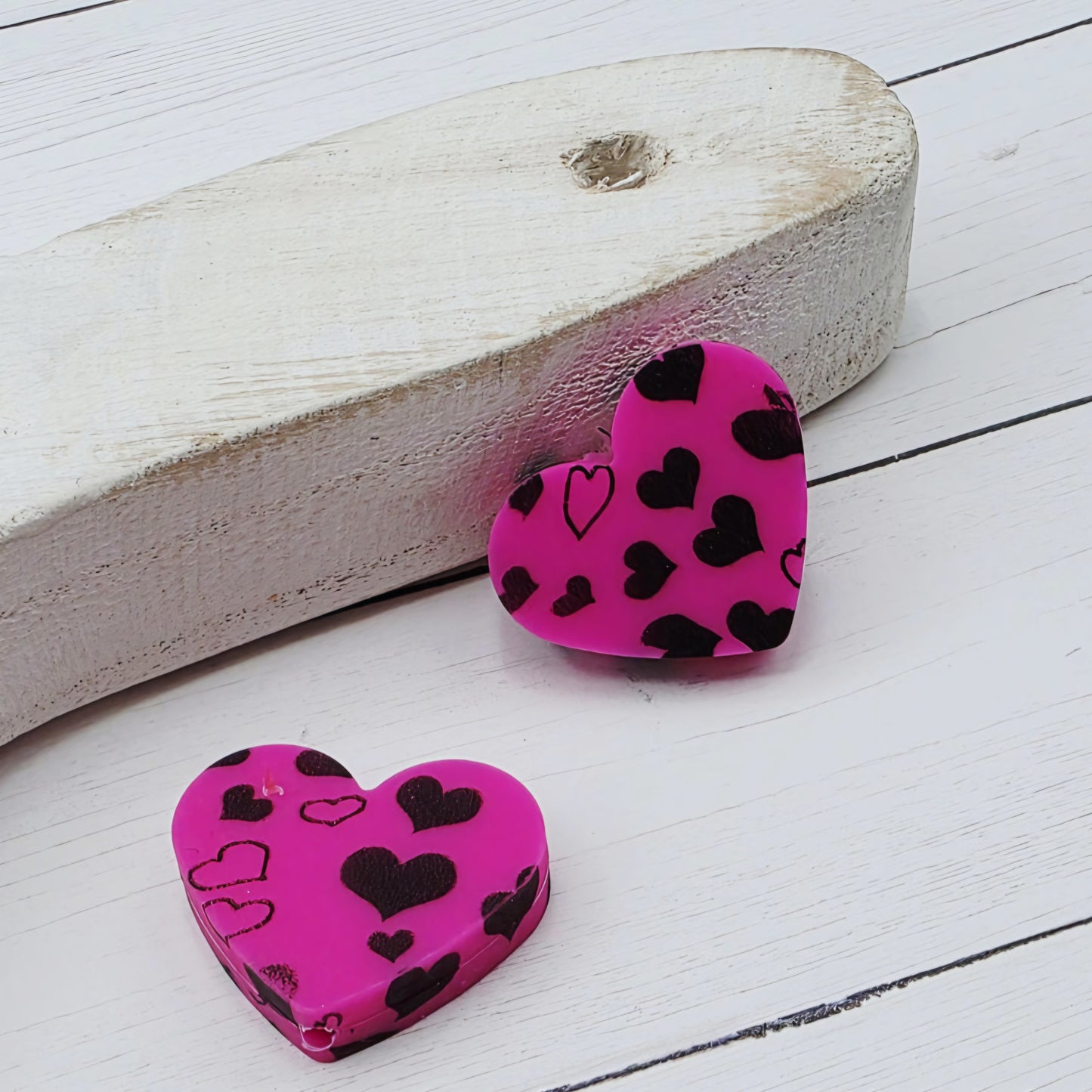 Bubble Heart Focal Beads