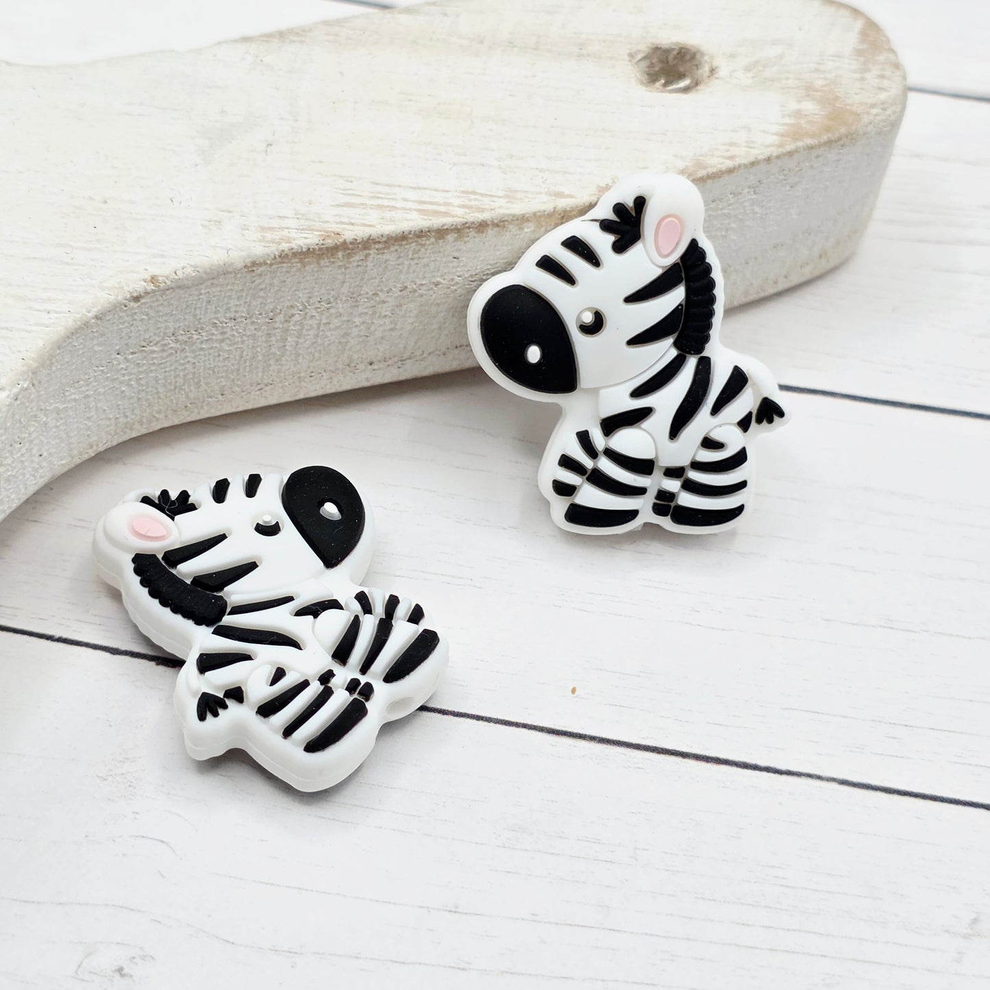 Zebra Silicone Beads