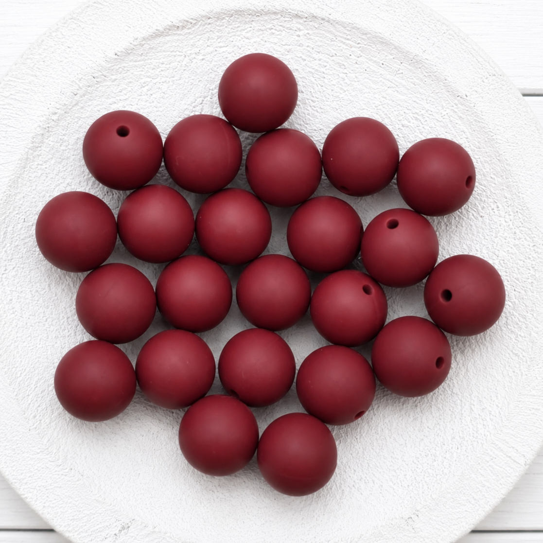 15mm Maroon Beads