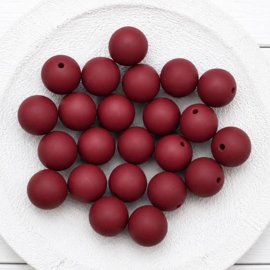 15mm Maroon Beads