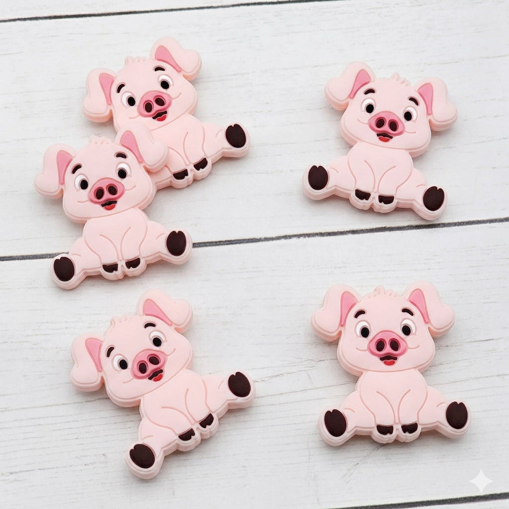 Pink Pig Bead