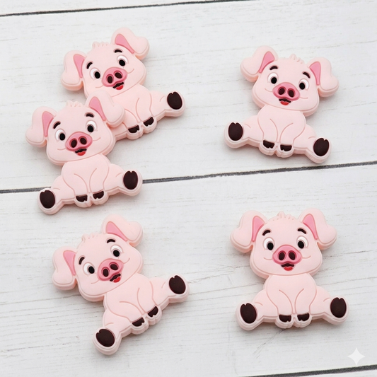 Pink Pig Bead