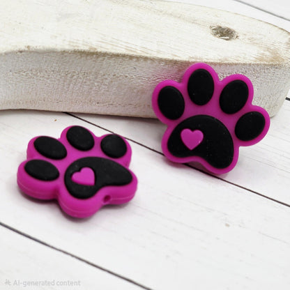 Paw Print Focal Bead